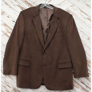 Jos A Bank Corduroy Sport Coat Mens 48L Brown Wool Silk Blazer Preppy Stylish